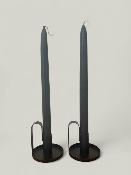 Black Beeswax Tapers