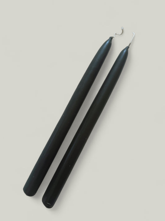 Black Beeswax Tapers