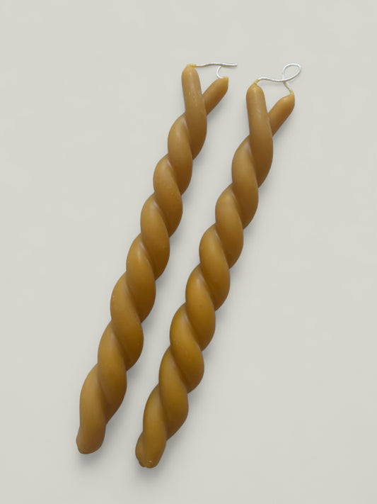 Twisted Beeswax Tapers